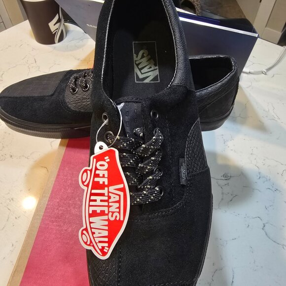 Vans Era Patchwork Mono Patchwork Blackout Black Mens 10.5 RARE New Sneaker SHOE - Picture 2 of 10